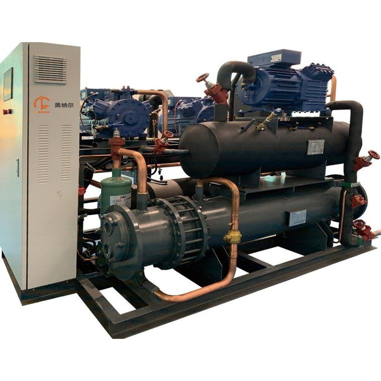 Industrial refrigeration compressor unit